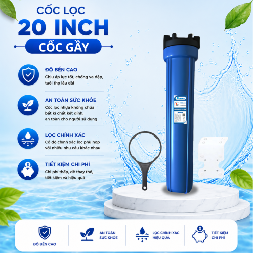 Cốc lọc nước 20inch - cốc gầy