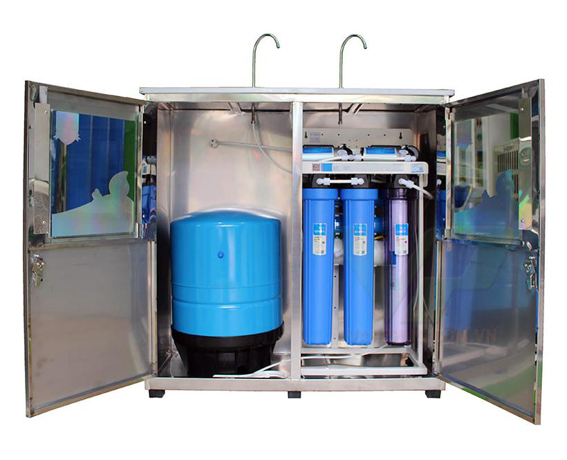 Máy lọc nước RO bán công nghiệp tủ Inox